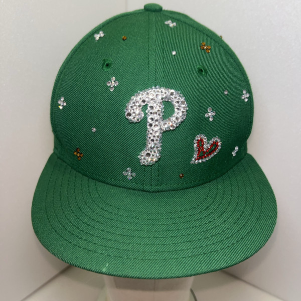 NEWERA キャップ　ビックハートカスタム　ラインストーン　ニューエラ　ジュエルキャップ