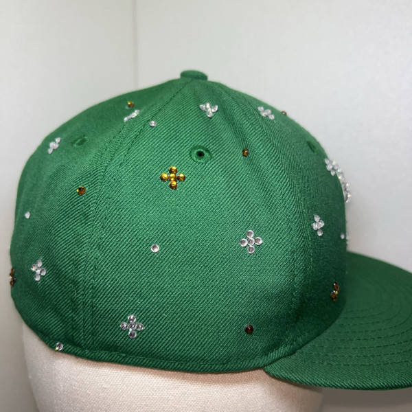 NEWERA キャップ　ビックハートカスタム　ラインストーン　ニューエラ　ジュエルキャップ